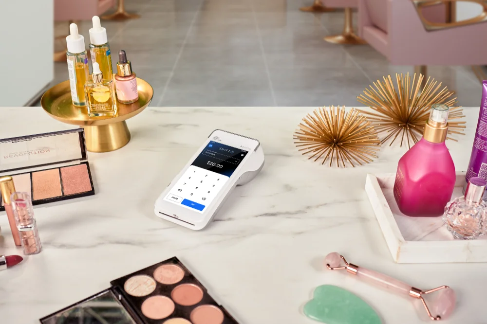 Smartpay A920Pro resting on beauty table
